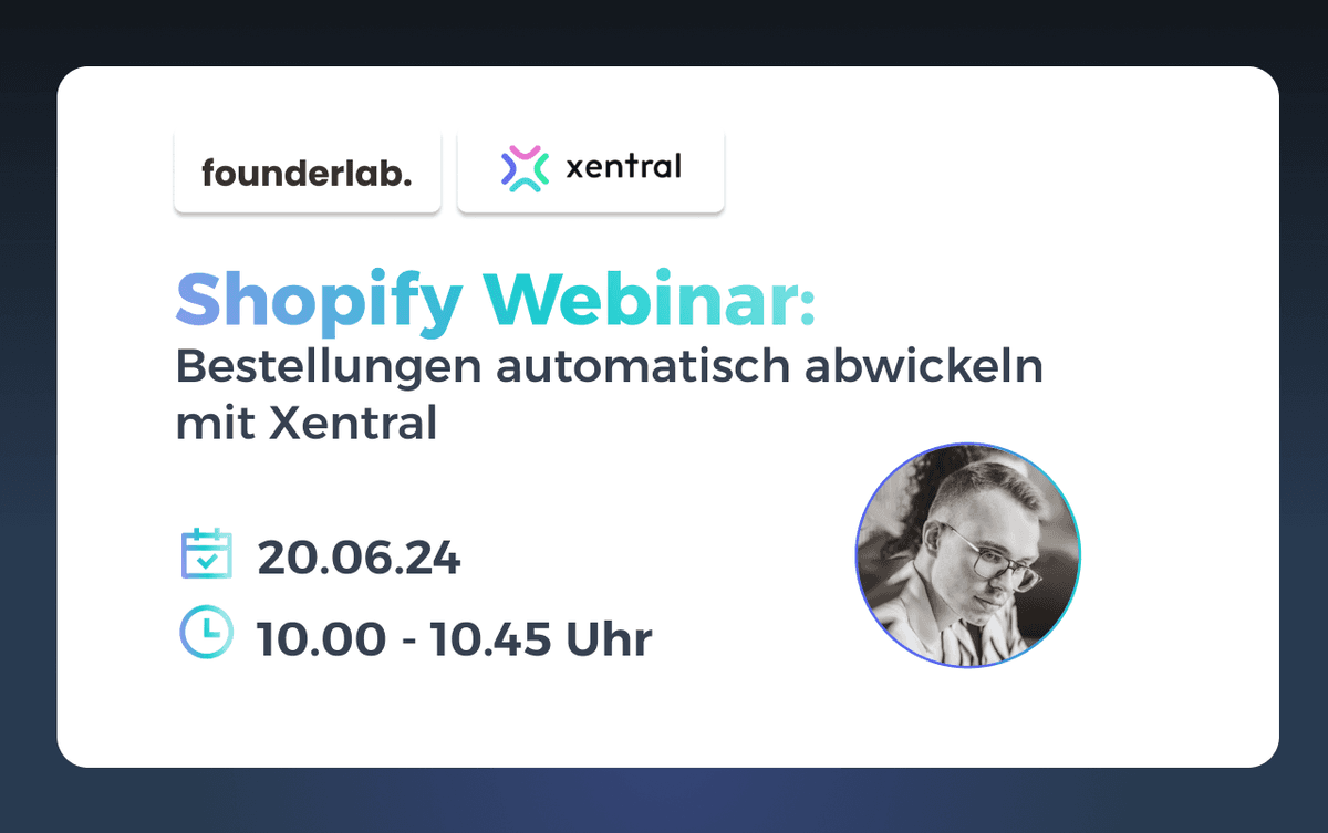 Shopify Webinar Banner Bestellung automatisieren