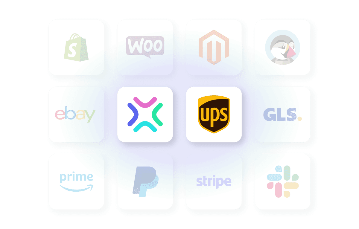 Xentral UPS Schnittstelle Hero Logos