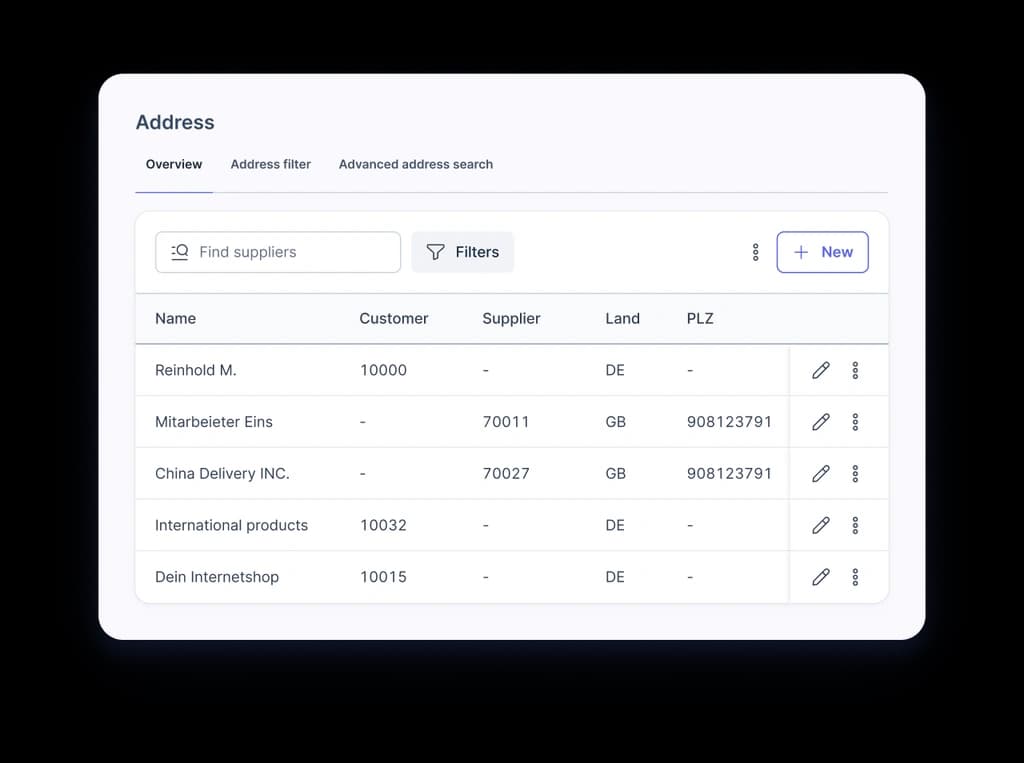 Illustration for Manage contacts easily with Xentral!