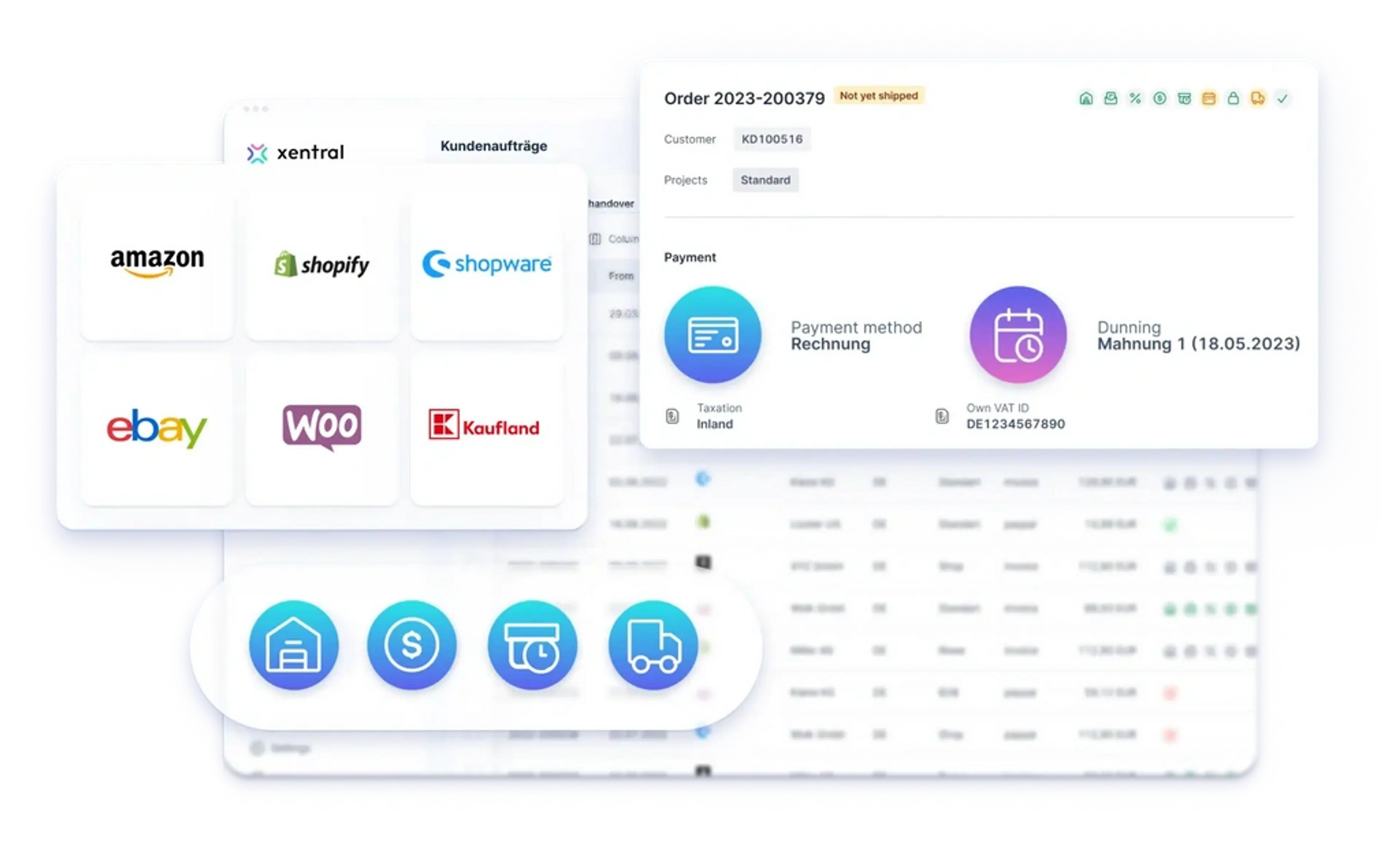 Illustration for Entdecke die e-Commerce Funktionen von Xentral